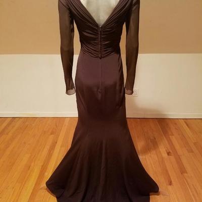 Vtg Iconic Wayne Clark retro gown with train