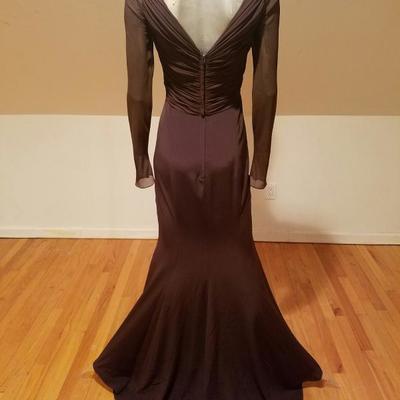 Vtg Iconic Wayne Clark retro gown with train
