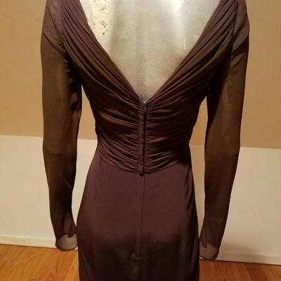 Vtg Iconic Wayne Clark retro gown with train