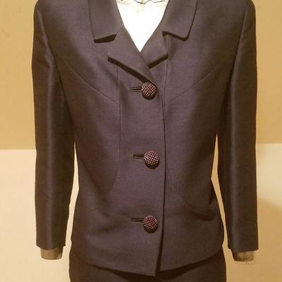 Vtg  1940's Arnold Constable Fifth Avenue Gabardine wool skirt suit 