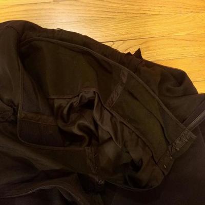  Vtg COUTURE GIVENCHY Empire black gown Bow Sash 