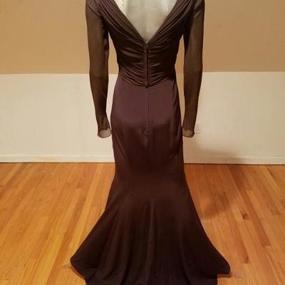 Vtg Iconic Wayne Clark retro gown with train