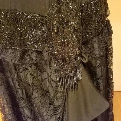 1920's Flapper dress Downtown Abbey lace heavily beaded 