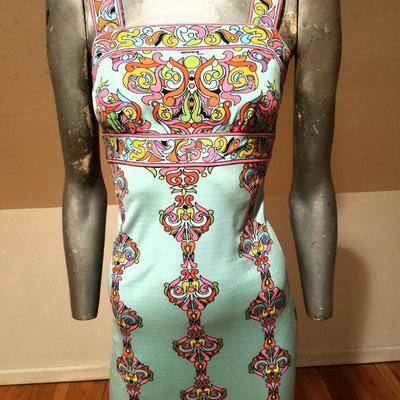 Vtg 1960 Maurice Rentner(Bill Blass) Tank Halter maxi signed dress