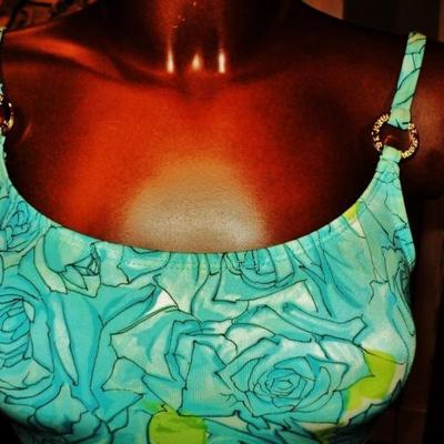 St John Aqua Tankini 2pc swimsuit showroom piece