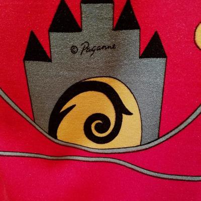 Vtg 1960 Signed Paganne dress Aztec print Rare 