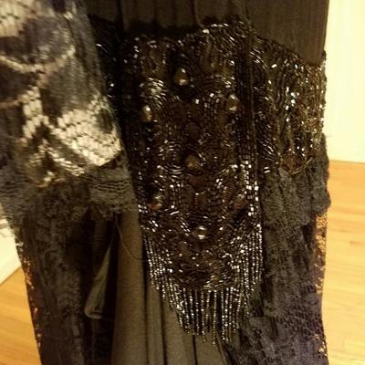 1920's Flapper dress Downtown Abbey lace heavily beaded 