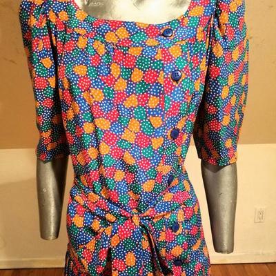 Vintage Givenchy Paris Nouvelle Boutique  silk wiggle dress w/belt