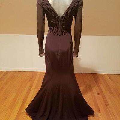 Vtg Iconic Wayne Clark retro gown with train