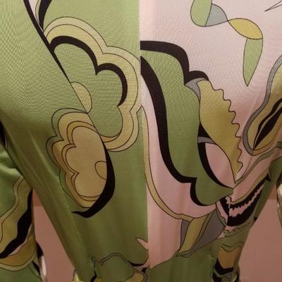 Vtg Averardo Bessi Signed printed dress w/belt Circa 1960-70 Italy