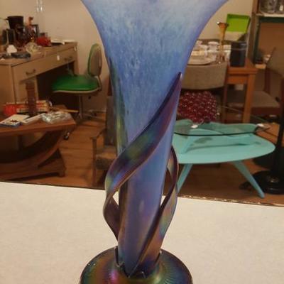 Igor Muller Iridescent Studio Glass Vase