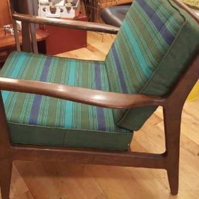 Signed Viko Baumritter Danish Modern Lounge Chair- Original Fabric