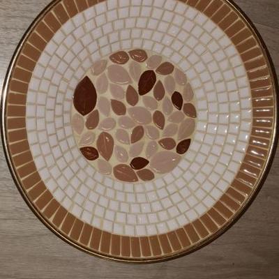 Vintage tile mosaic bowl-
