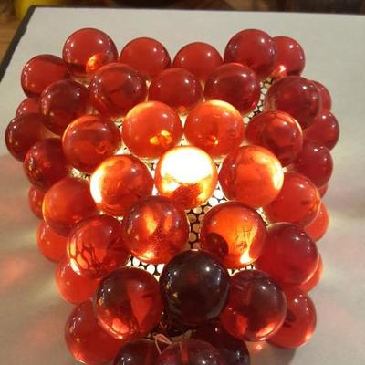 Mid Century Modern Lucite Grape Wall Sconce Lamp