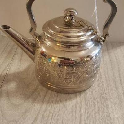 Vintage Moroccan Alpaca Silver alloy Teapot