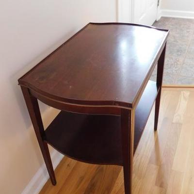 One of Two Mahogany Side Tables