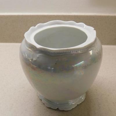 Altenburg Saxony Antique Lusterware Jar in Relief