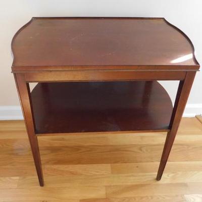 One of Two Mahogany Side Tables
