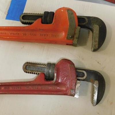 Set of Two Large Pipe Wrenches 24