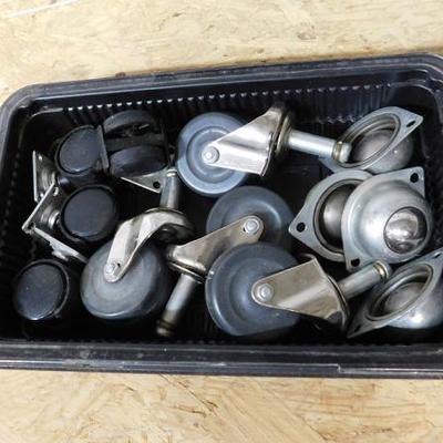 Box of Metal Castors and Rollers