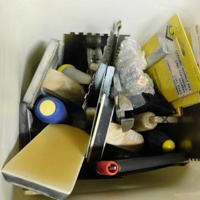 Large Collection of Finish Sponges and Trowels