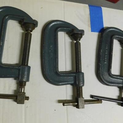 Set Two of 5 Steel C Clamps 4