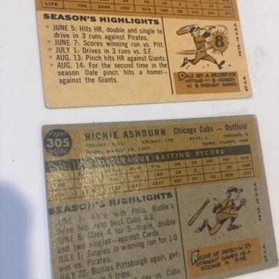 1950’s Cubs Baseball Cards
