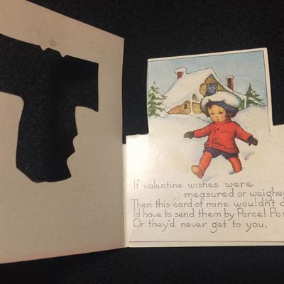 Antique Valentine card lot 4 Cards 