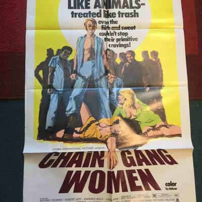 Chain Gang Women 1971 sexploytation Original one sheer poster
