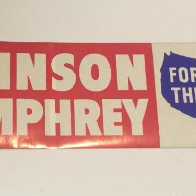  LBJ Johnson and Humphrey sticker
