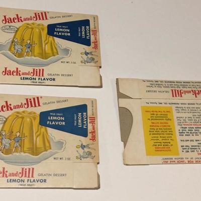  Jack and Jill Lemon gelatin mix Unused production packaging 