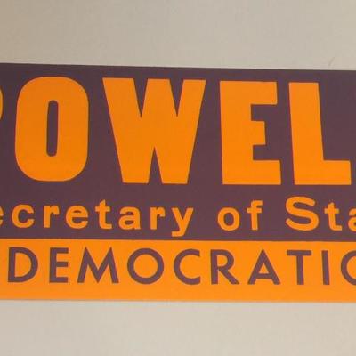 Powell Secretary of State sticker