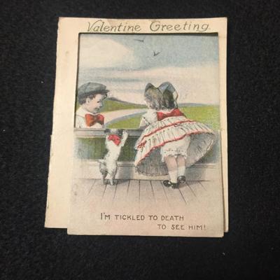 Antique Valentine card lot 4 Cards 