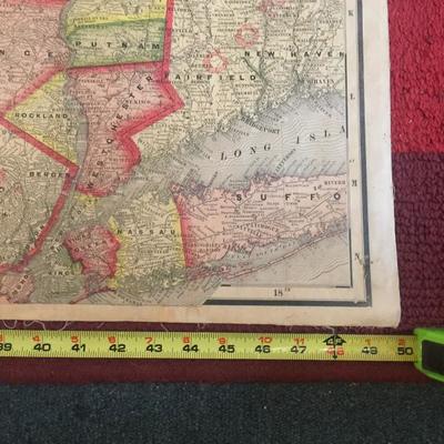Map of New York - Giant cloth backed antique map 