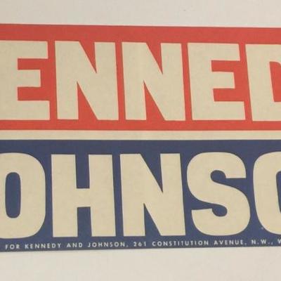  JFK Kennedy LBJ Johnson sticker 