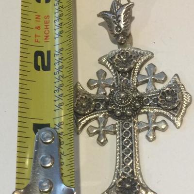 Cross Necklace Charm (over 2â€ Tall)