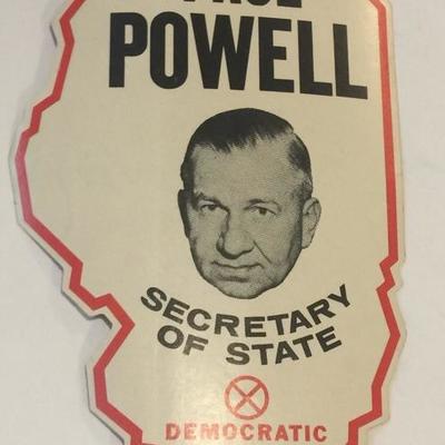 Paul Powell for Secretary of State political sticker