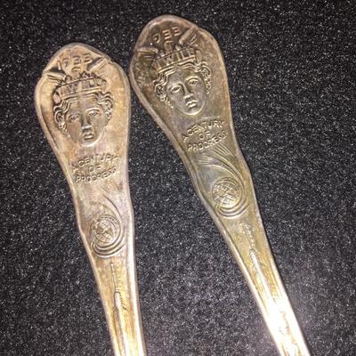 1933 Chicago Worlds Fair Century Of Progress spoons