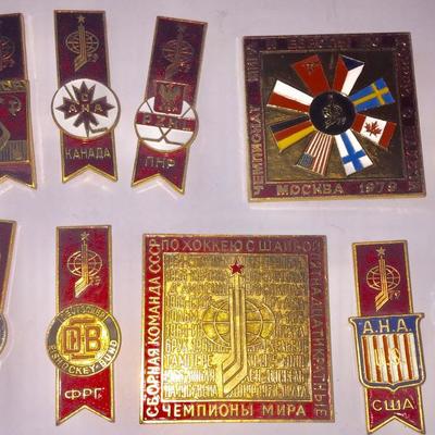 Lot of Russian Hocky pins 1979  miracle on ice era