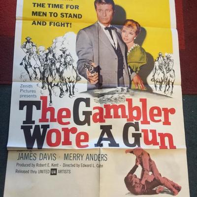 The Gambler Wore a Gun 1961 Original one sheet movie poster