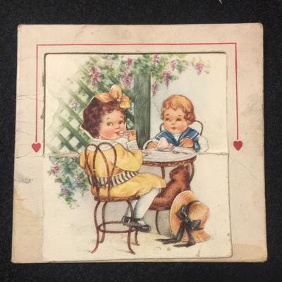 Antique Valentine card lot 4 Cards 