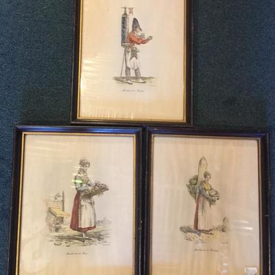 Set of 3 vintage pictures 