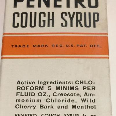 1940â€™s Penetro Cough syrup with chloroform two packages