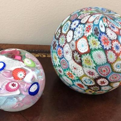 Paper Weight Glass Ball Hand Blown Colorful!!!
