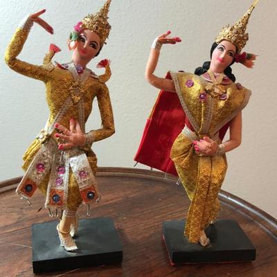 Asian Thai Dancers Decorative Dolls 