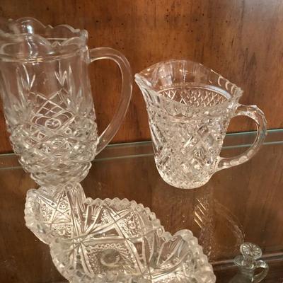 Glass Lot#11 Middle Shelf Cut Glass & Crystal Serving Ware 