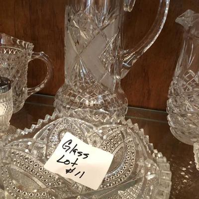 Glass Lot#11 Middle Shelf Cut Glass & Crystal Serving Ware 