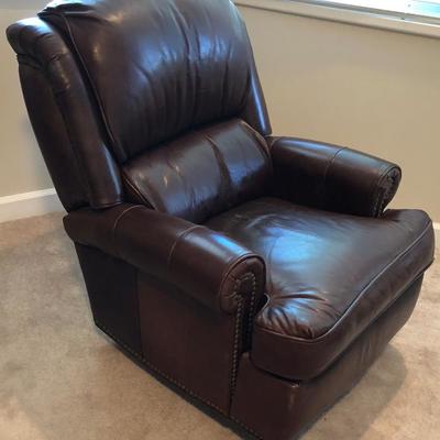 Leather Swivel Rocker Recliner Bradington Young