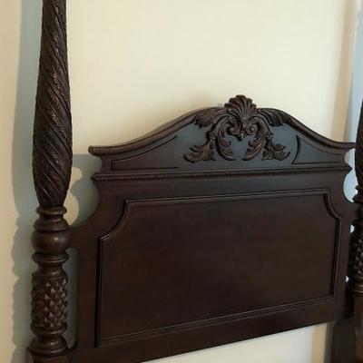 Mahogany 4-Poster Bed Queen Size 