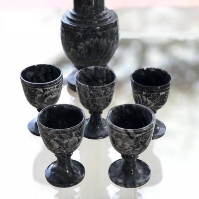 Some sort of marble miniature goblets and unknown object (Item #688)